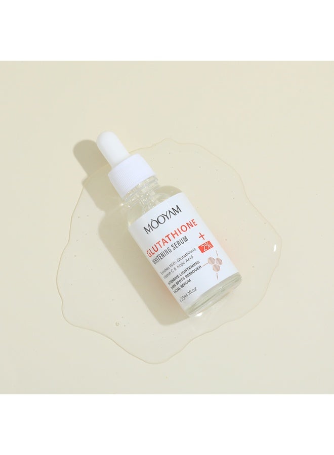 mooyam glutathione whitening serum MOOYAM Glutathione Whitening Serum with Vitamin C and Kojic Acid 30ml  Intensive Lightening Dark Spot Remover Facial Serum for Hyperpigmentation  Treatment | Best Price KSA