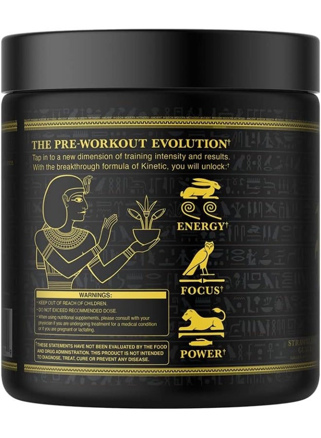 Ambrosia Kinetic Organic Preworkout, Mushroom Enhanced Natural Pre Workout Supplement, Nootropic Superfood Powder For Energy Strawberry Guava - Image 2