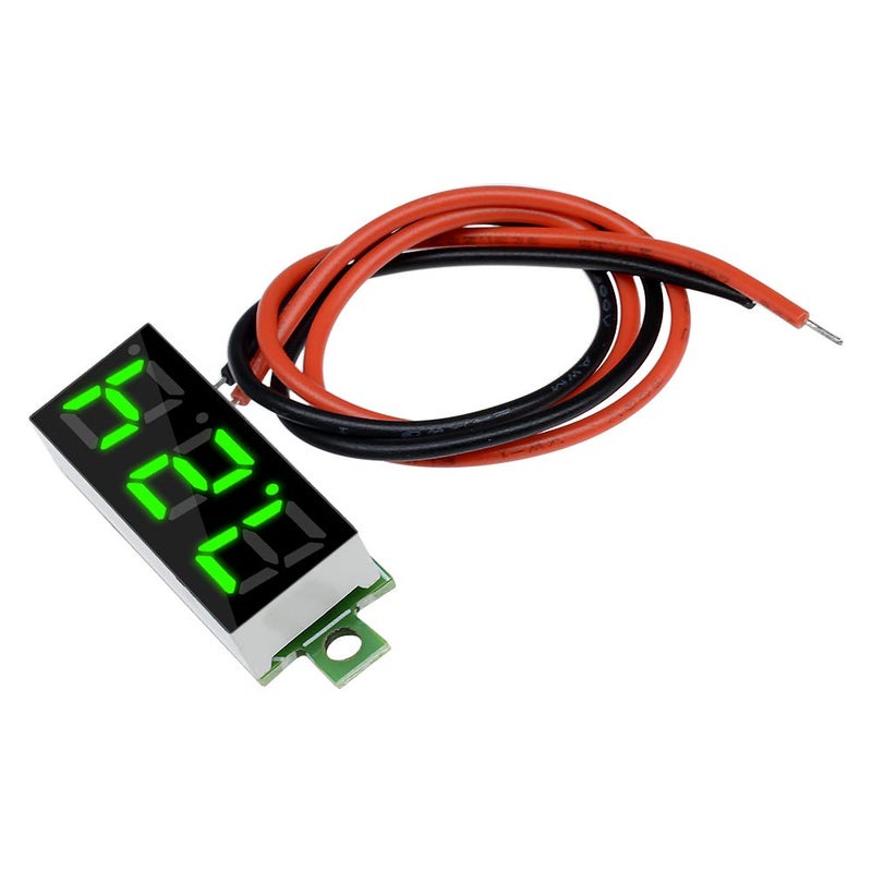 diymore 10pcs Mini Digital Voltage Meter DC 2.5~30V 0.28" 2 Wire Digital Voltmeter Gauge Tester Green LED Display Panel Mount Car Motorcycle Battery Monitor Led - Image 5