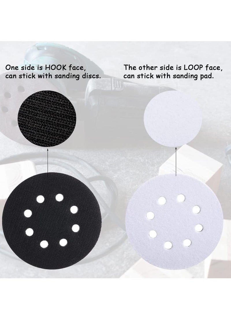 KASTWAVE - 5 Pack Soft Density Interface Pads 5 Inch 8 Holes Hook and Loop Sponge Cushion Buffer Backing Pad Foam Sanding Interface Pads for Orbital Sander Automotive Woodworking Polishing - Image 1