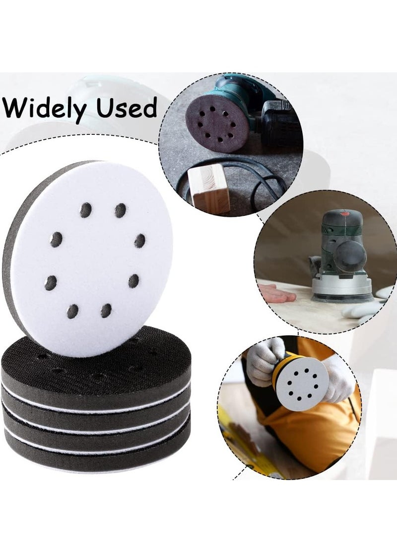 KASTWAVE - 5 Pack Soft Density Interface Pads 5 Inch 8 Holes Hook and Loop Sponge Cushion Buffer Backing Pad Foam Sanding Interface Pads for Orbital Sander Automotive Woodworking Polishing - Image 1