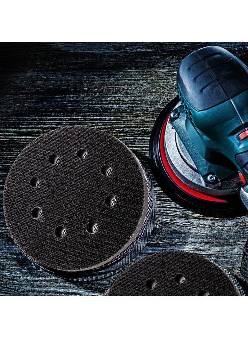 KASTWAVE - 5 Pack Soft Density Interface Pads 5 Inch 8 Holes Hook and Loop Sponge Cushion Buffer Backing Pad Foam Sanding Interface Pads for Orbital Sander Automotive Woodworking Polishing - Image 1