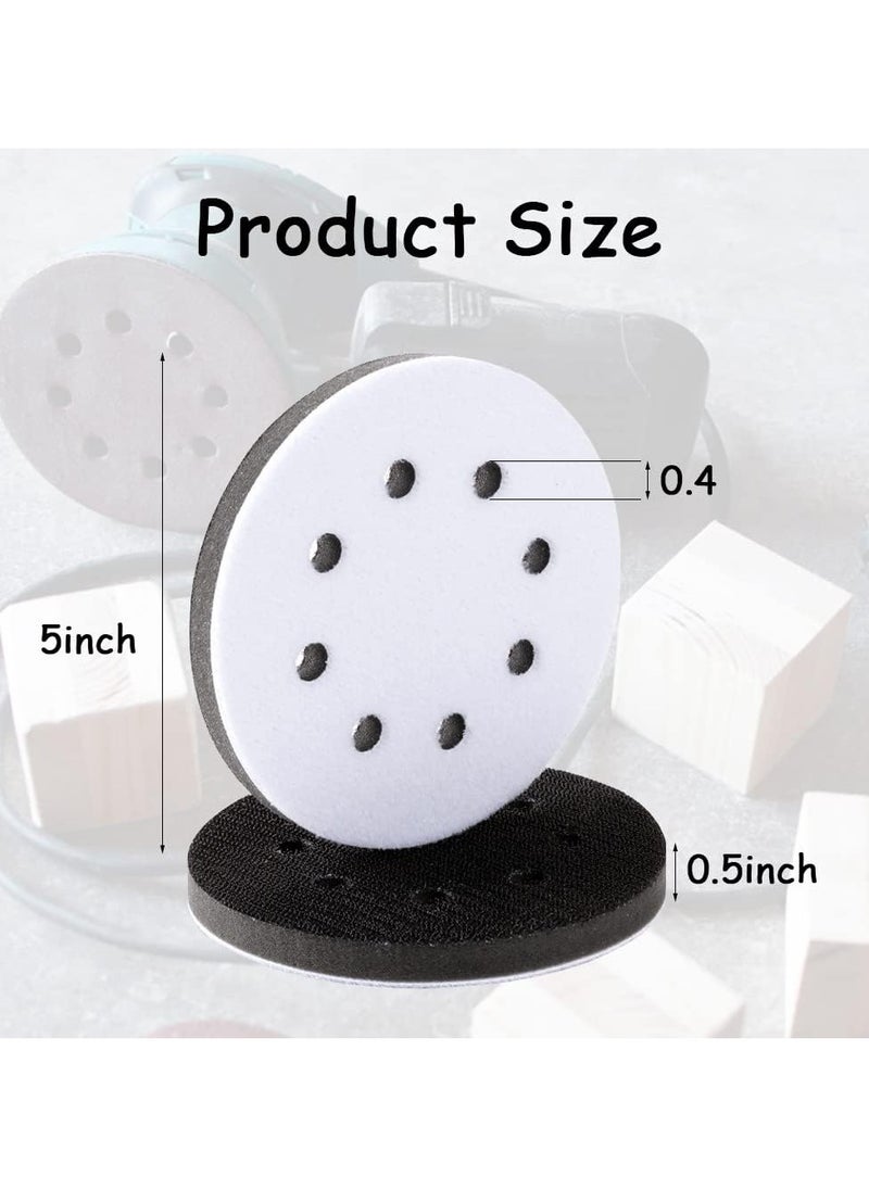 KASTWAVE - 5 Pack Soft Density Interface Pads 5 Inch 8 Holes Hook and Loop Sponge Cushion Buffer Backing Pad Foam Sanding Interface Pads for Orbital Sander Automotive Woodworking Polishing - Image 1