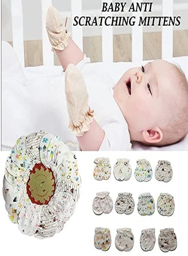 Mini Berry Baby Mittens (gloves) | SoFt Hosiery Cotton| No Marks Soft Elastic| Prevents Nail Scratches On Baby's Tender Skin| New Born To 9 months(Pack of -6) - Image 2