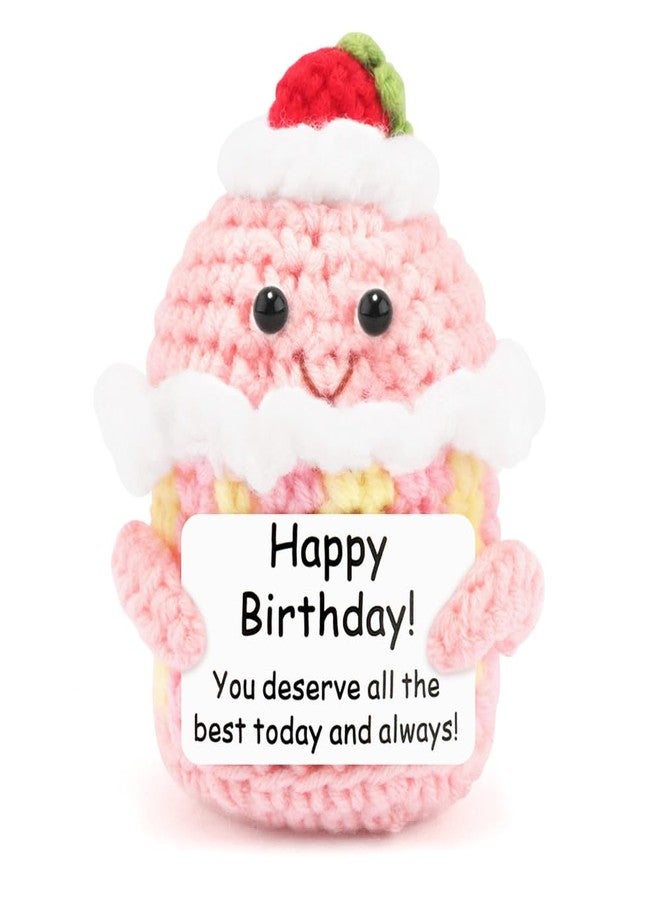 AHONEY Happy Birthday Gifts for Daughter Sister Women Girlfriend Best Friend Teacher Coworker, Emotional Support Crochet Birthday Card Idea for 18th 21st 30th 40th 50th Desk Home Decor Doll Ornaments - Image 1