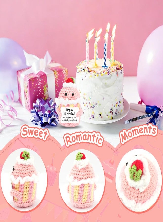 AHONEY Happy Birthday Gifts for Daughter Sister Women Girlfriend Best Friend Teacher Coworker, Emotional Support Crochet Birthday Card Idea for 18th 21st 30th 40th 50th Desk Home Decor Doll Ornaments - Image 2