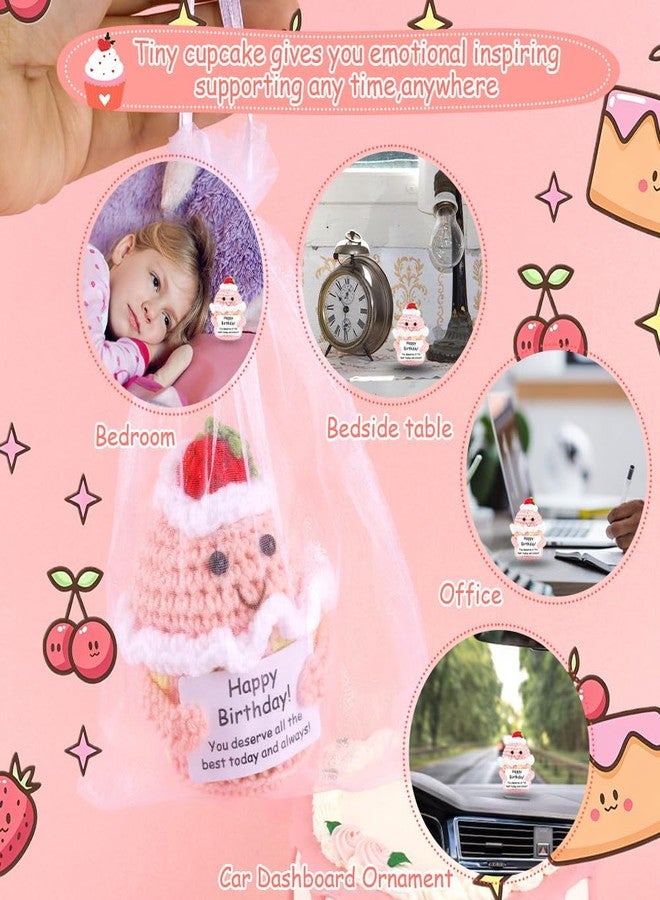 AHONEY Happy Birthday Gifts for Daughter Sister Women Girlfriend Best Friend Teacher Coworker, Emotional Support Crochet Birthday Card Idea for 18th 21st 30th 40th 50th Desk Home Decor Doll Ornaments - Image 3