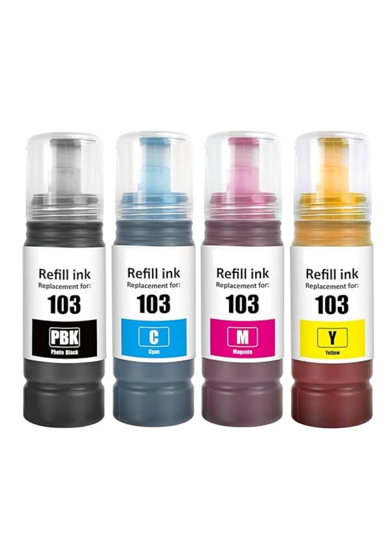 Terabyte 103 Ink Bottle for Epsn 103 for Tank L1110‎/L1210/L1250/L3100/L3101/L3110/L3111/L3150/L3151‎/L3156/L3160/L3210/L3211/L3250/L3251/L3256/L3260/L3266/L3550 - Image 1