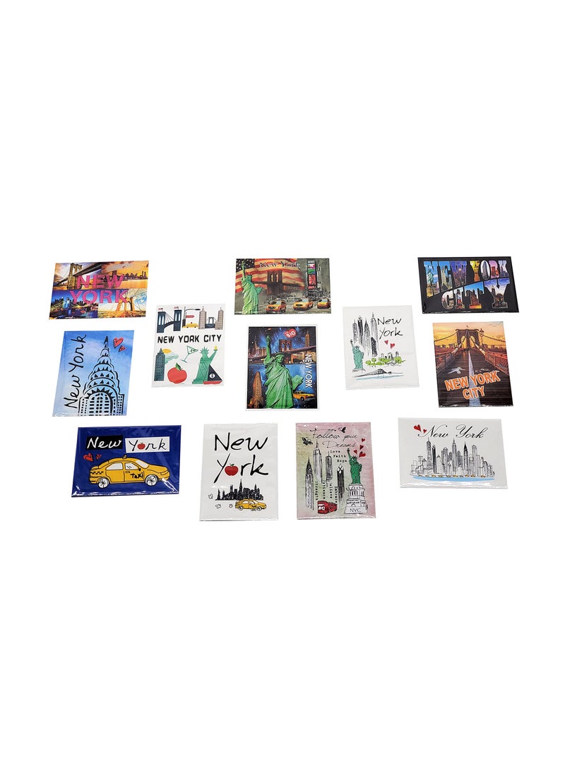 Spark 12 Set NYC New York City Large Photo Souvenir Fridge Magnets with Classic  Artistic Designs 25 x 35 inch  Pack of 12 