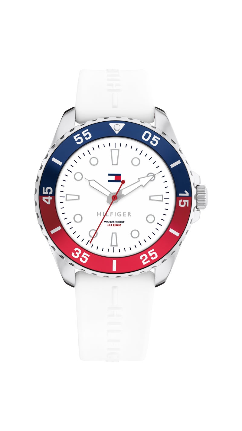 TOMMY HILFIGER Round Analog Youth'S Stainless Steel And Blue And Red Aluminum Case  Watch - Image 3