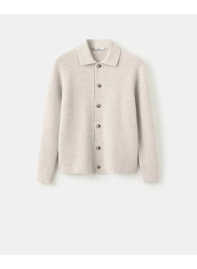 Mango Man  Ribbed knit cardigan for Men | Best Price UAE
