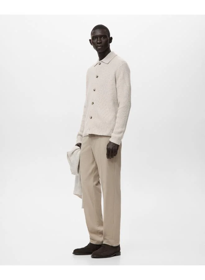 Mango Man  Ribbed knit cardigan for Men | Best Price UAE