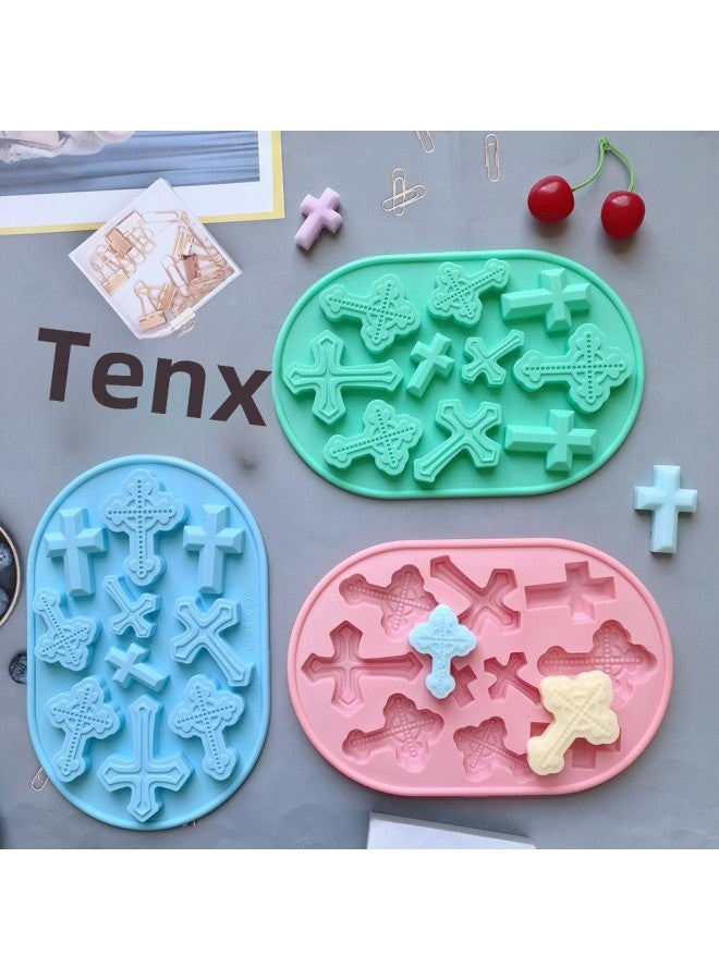 10 Even Vintage Cross 359 Silicone Mold Candy Pudding Dessert Mold Cake Decoration Baking Utensils-Color:Rice Powder - Image 3