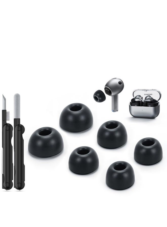Polislime for Samsung Galaxy Buds 3 Pro Replacement Ear Tips with Cleaner Pen,Silicone Ear Tips for Galaxy Buds 3 Pro (3 Size S/M/L)-Balck - Image 1