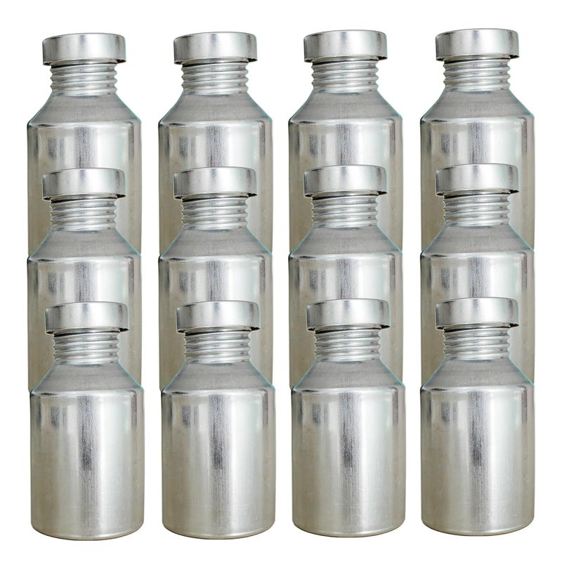 Pure Source India Pure Source India Empty 50ml Aluminium Bottle with B Drop Nozzle Cap for Beauty Essential Oils Blends Skin Care Travel Toners Cosmetic DIY 12 Pcs - Image 1