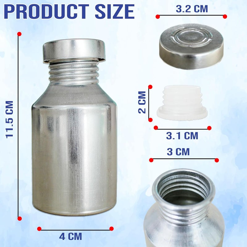 Pure Source India Pure Source India Empty 50ml Aluminium Bottle with B Drop Nozzle Cap for Beauty Essential Oils Blends Skin Care Travel Toners Cosmetic DIY 12 Pcs - Image 4