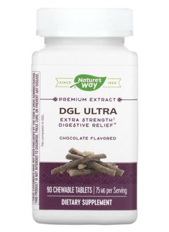 DGL Ultra Extra Strength Digestive Relief Chocolate 75 mg 90 Chewable Tablets