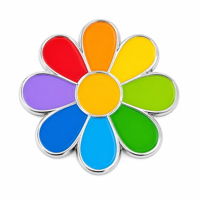 Fsforcar Daisy Metal Car Sticker Cute Flower Decal Zinc Alloy Daisy Emblem Exterior Car Decoration for Women Colorful - Image 3