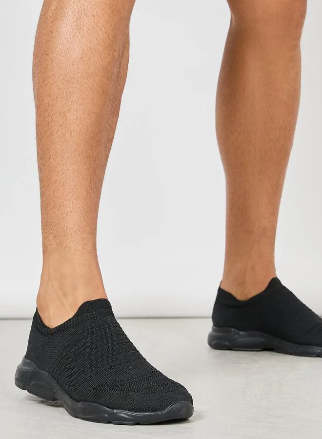 Styli Breathable Knitted Slip On Sneakers