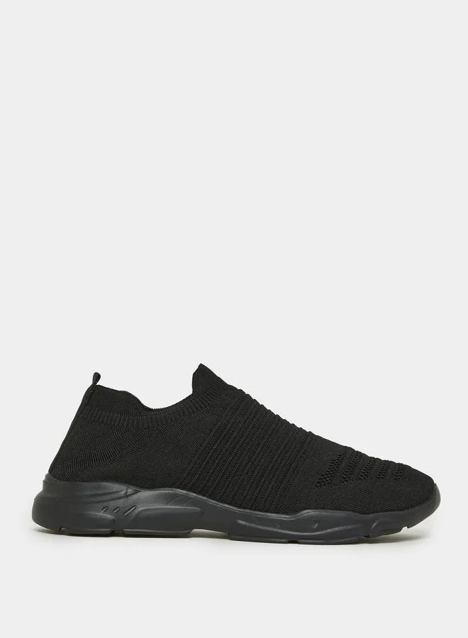 Styli Breathable Knitted Slip On Sneakers