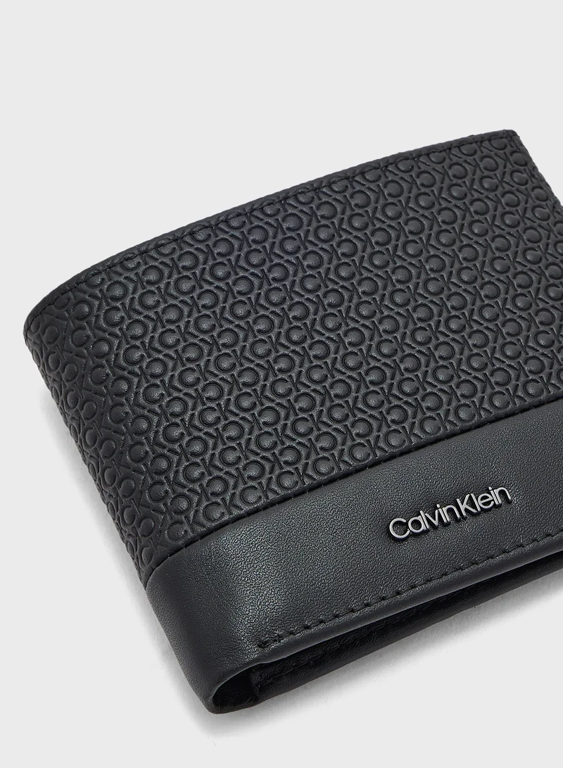 CALVIN KLEIN Nano Mono Bifold 5CC Wallet With Coin Pocket