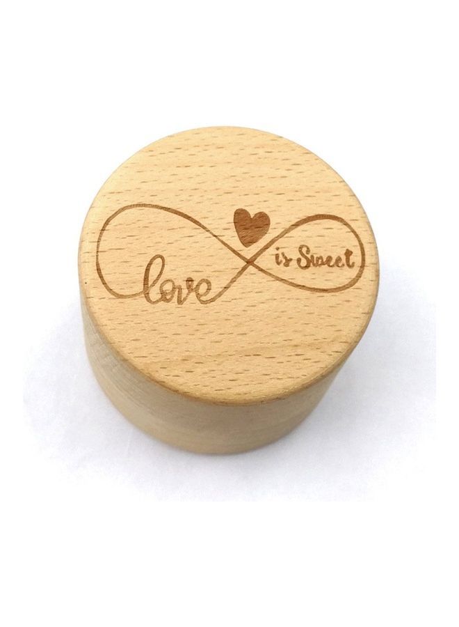 NIBEMINENT Wedding Engagement Personalized Wooden Ring Box - Image 1