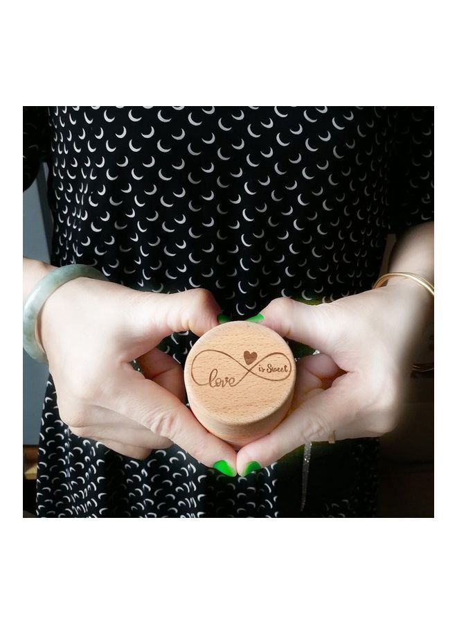 NIBEMINENT Wedding Engagement Personalized Wooden Ring Box - Image 3