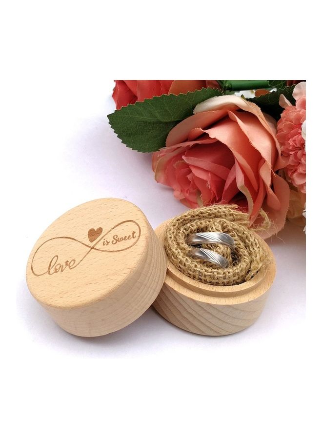 NIBEMINENT Wedding Engagement Personalized Wooden Ring Box - Image 5