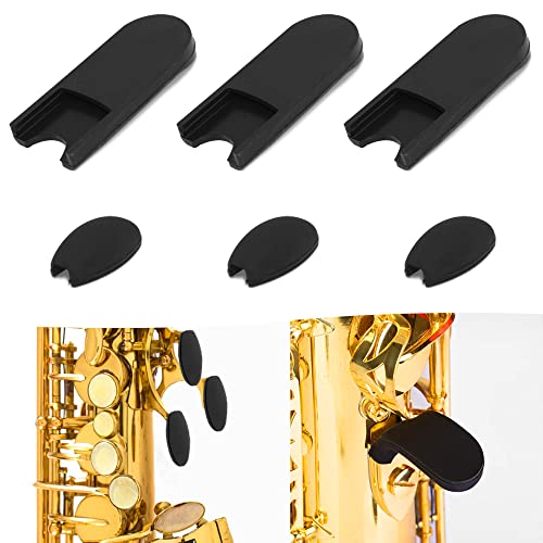 findTop 6pcs Alto Saxophone Thumb Rest - Clarinet & Tenor Saxophone Accessories (Black) - Image 1