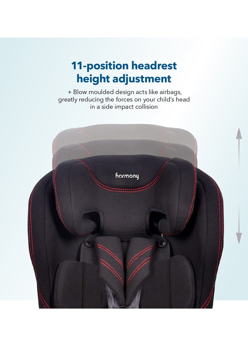 Harmony Freestyle Deluxe 3-in-1 Car Seat with ISOFIX & Top Tether | Rear & Forward Facing | Birth to 36 kg | No-Rethread Harness | Premium Comfort - Image 3