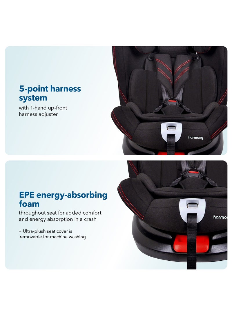 Harmony Freestyle Deluxe 3-in-1 Car Seat with ISOFIX & Top Tether | Rear & Forward Facing | Birth to 36 kg | No-Rethread Harness | Premium Comfort - Image 4