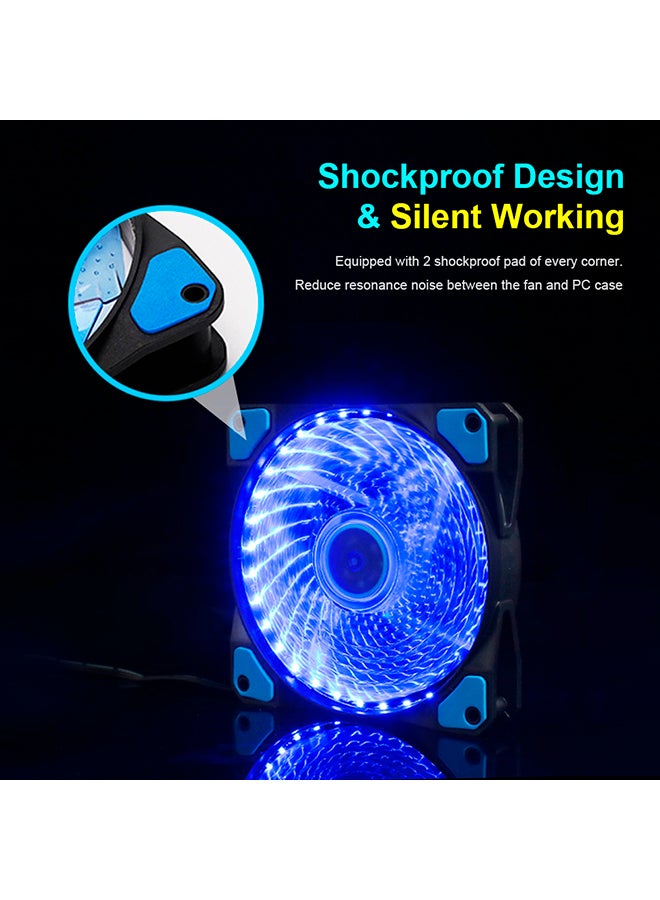 Loquat Silent 15-LED Cooler Fan Blue  - Image 3