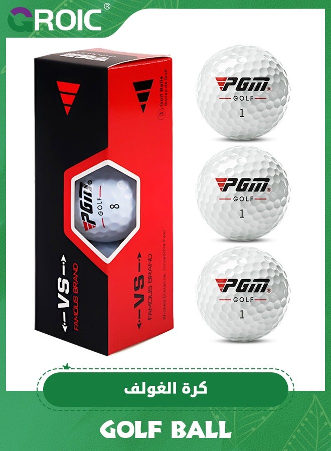 GROIC 3 Pack Golf Ball, Premium Standard Golf Balls for Distance and Straighter Shots, Three-Piece Golf Ball Designed for Advanced Golfers, Standard Golf Accessories for Adults  - Image 1