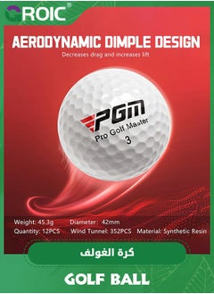 GROIC 3 Pack Golf Ball, Premium Standard Golf Balls for Distance and Straighter Shots, Three-Piece Golf Ball Designed for Advanced Golfers, Standard Golf Accessories for Adults  - Image 4