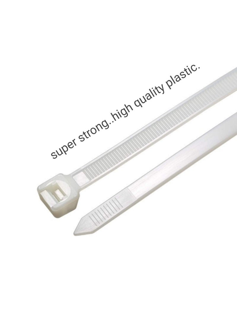 Webshoppers Webshoppers Self Locking Nylon Zip Ties White 25x100mm 100 Pieces  - Image 3