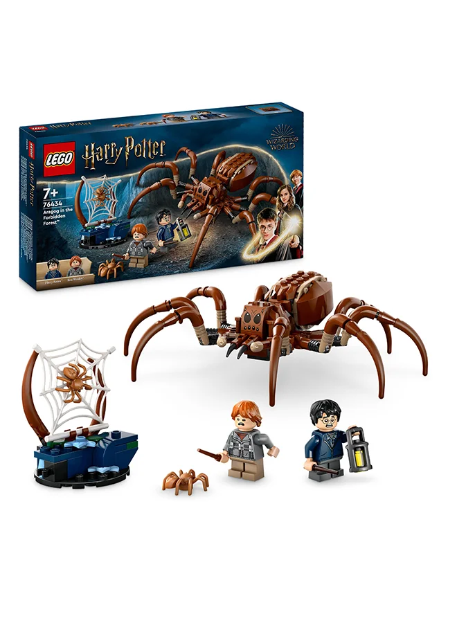 ليغو Harry Potter Aragog In The Forbidden Forest Set, Spider Toy Playset For Kids, Magical Creature Figure, 2 Minifigures, Gift For Boys, Girls And Any Fan Aged 7 Plus 76434 (195 Pieces)