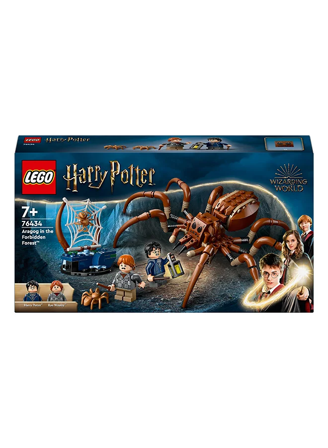 ليغو Harry Potter Aragog In The Forbidden Forest Set, Spider Toy Playset For Kids, Magical Creature Figure, 2 Minifigures, Gift For Boys, Girls And Any Fan Aged 7 Plus 76434 (195 Pieces)