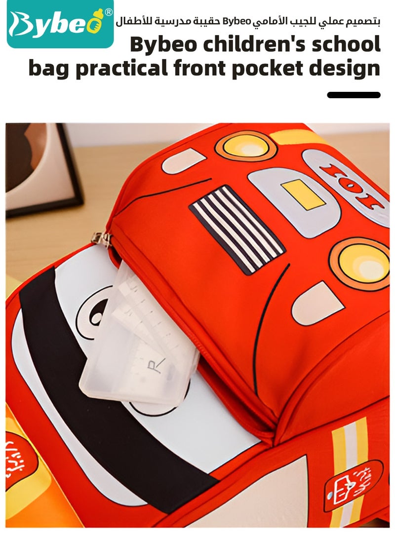 Bybeo Kids Backpack, Toddler School Bag, Small Kids Daypack, Baby Preschool Bag, Cute Car Shape Travel Bag for Baby Boys and Girls, Perfect for Kindergarten, Travel, School - Image 4