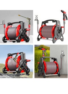 Garden Water Hose with Reel, 30M Garden Watering Storage Car Pipe Set, Household High-Pressure Car Wash Water Gun，No Assembly, Ready to Use Out of the Box（Black+Red) - pzsku/ZB513769EC78F4DA38CD0Z/45/_/1733357966/83962309-e2ce-439e-9855-9c6b2f57f8f7