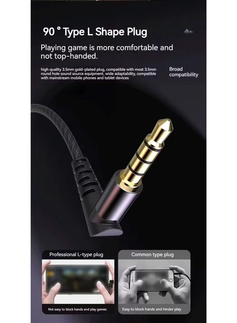 9D Super Bass In-Ear Wired Headset with HD Microphone - 3.5mm Jack, Noise-Canceling, High-Fidelity Sound, Volume Control, Semi-Open-Back Design for Gaming, Sports & Calls - Compatible with for samsung, Millet, OPPO & More, Gaming Headset | Sleek Headset | Durable Headset - Image 3