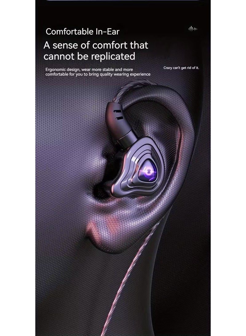 9D Super Bass In-Ear Wired Headset with HD Microphone - 3.5mm Jack, Noise-Canceling, High-Fidelity Sound, Volume Control, Semi-Open-Back Design for Gaming, Sports & Calls - Compatible with for samsung, Millet, OPPO & More, Gaming Headset | Sleek Headset | Durable Headset - Image 5