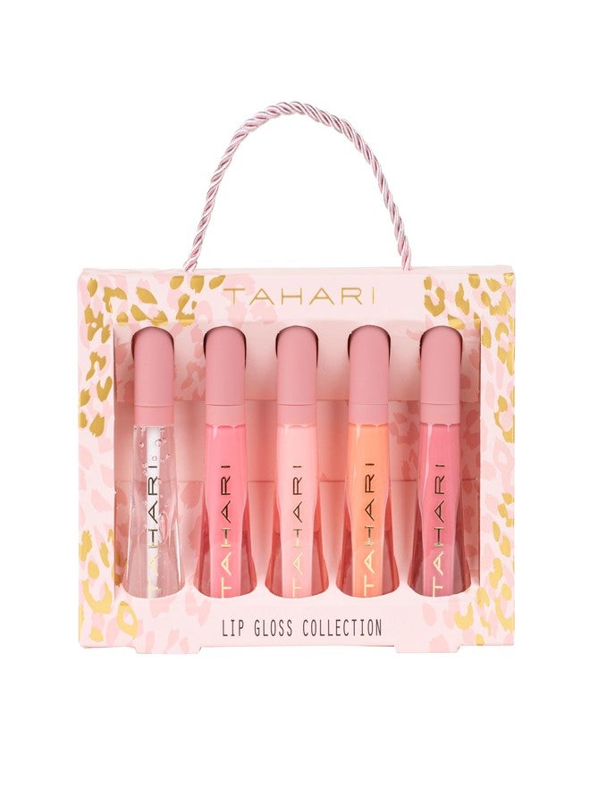VOTUM Tahari 5pc Lip Gloss Set - Shimmery Lip Glosses for Women and Girls, Long-Lasting Lip Gloss Pack, Super Lustrous 5-Piece Gift Set, Non-Sticky, High Shine - Image 1