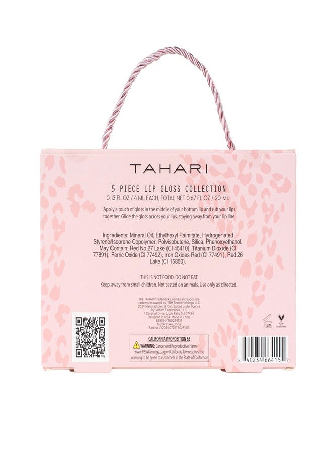 VOTUM Tahari 5pc Lip Gloss Set - Shimmery Lip Glosses for Women and Girls, Long-Lasting Lip Gloss Pack, Super Lustrous 5-Piece Gift Set, Non-Sticky, High Shine - Image 3