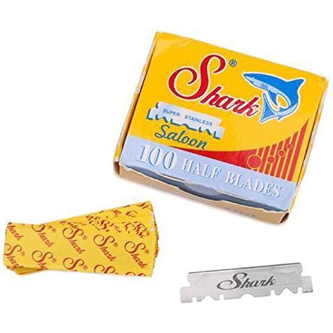 شارك سمك القرش نصف شفرة ذات حافة مستقيمة 100 صندوق عد - Image 1