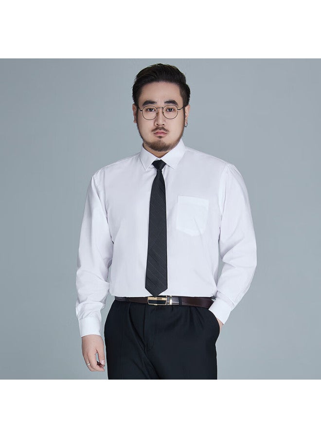 Ayoupang Men's Plus Size Long Sleeve Business Shirt Solid Color Formal Professional Shirt Plus Size Commuting Workwear Sky Blue 8xl - Image 2