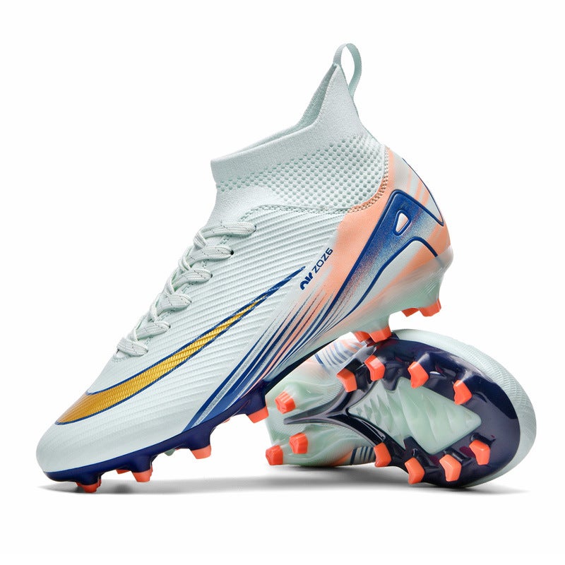 New High-Top Football Shoes Spikes Football Shoes Tf Broken Nails Training Shoes Football Men'S Sneaker - Image 2