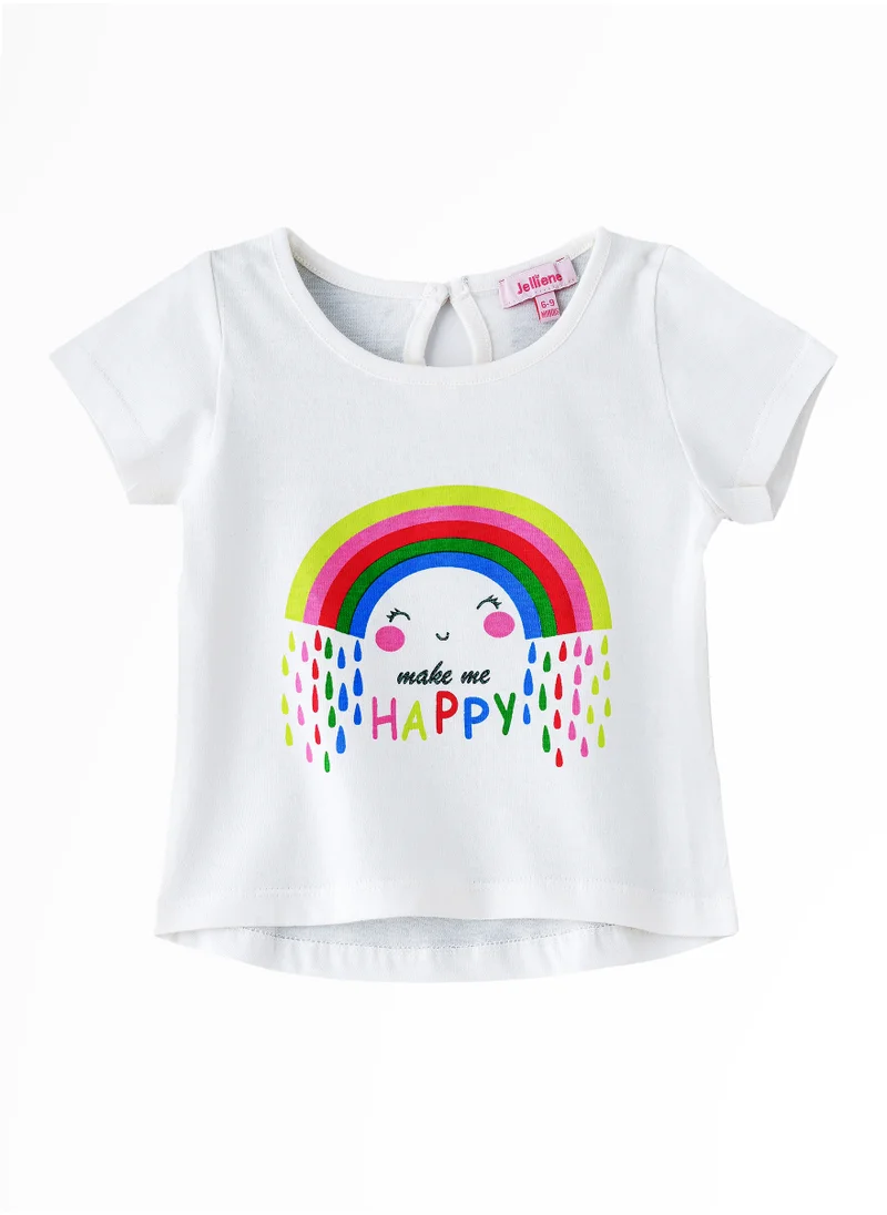 جيلين Sunshine Squad: Girls' Comfy Cotton Tees Playful & Summer Fun