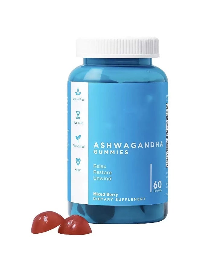 BIYODE Ashwagandha Gummies 60PCS Quality of Sleep Reduce Stress and Balance the Immune System Ashwa Gummies are Gluten Free Non GMO Gelatin Free and Vegan - Image 1