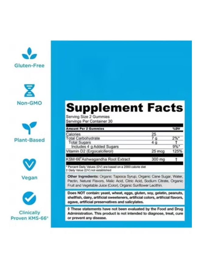 BIYODE Ashwagandha Gummies 60PCS Quality of Sleep Reduce Stress and Balance the Immune System Ashwa Gummies are Gluten Free Non GMO Gelatin Free and Vegan - Image 4