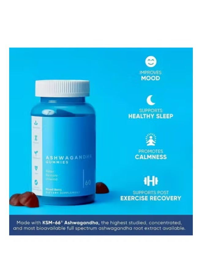 BIYODE Ashwagandha Gummies 60PCS Quality of Sleep Reduce Stress and Balance the Immune System Ashwa Gummies are Gluten Free Non GMO Gelatin Free and Vegan - Image 5